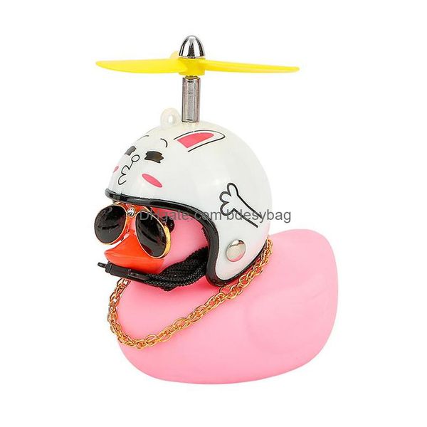 Party Favor Casque Vent Cassé Petites Marchandises Cadeau Rose Jaune Canard Mignon Voiture Accessoires Décoration Intérieure Ornement Drop Delivery Hom Dh0Lo