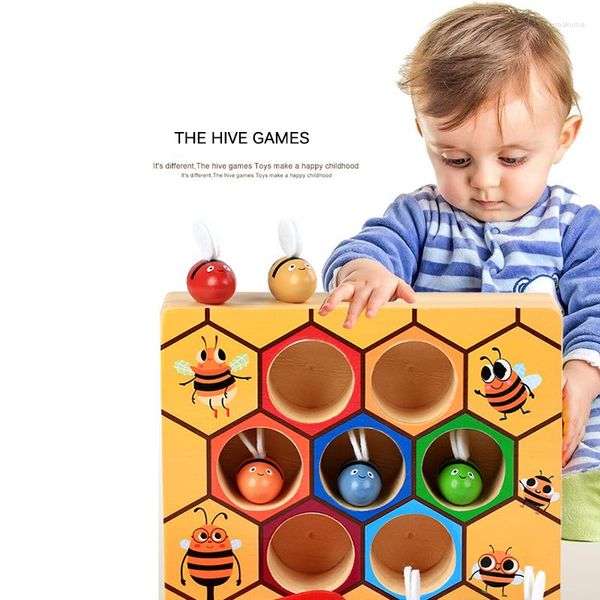 Fiesta Favor Hive juegos de mesa Montessori entretenimiento educación de la primera infancia rompecabezas bloques de construcción juguetes de madera