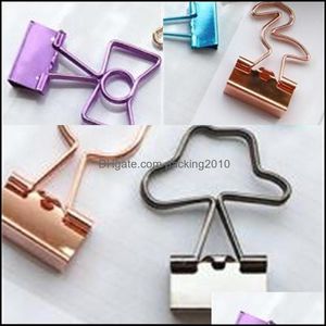 Party Favor Hollowing Out Clip Lovely Shape Paper Clips Cactus MTI Vormen Swallow Tails Clamp Drop Delivery 2021 Home Garden Feestelijke DHWKQ