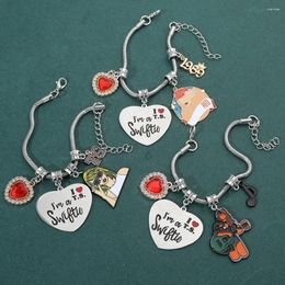 Party Favor I'm a Swiftie Fans Creative Heart ts Charming Pendant Bracelets For Women Teens Accessoires Cadeaux de bijoux