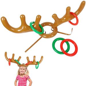 Sombrero de asta de reno inflable para recuerdo de fiesta para niños, gorro de juguete de Navidad, accesorios, artículos de fiesta, regalo para chico