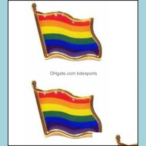 PARTY GOVE IRONS MATERIAL BROOCH FESTIVAL PARTY BUTTERGE BADGE DROP Lijm regenboog vlag kleding kraag badges nieuwe aankomst 0 5 dhbdp