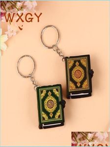 Fête favorable Keychain Party Favor Coran Livre cool mignon sac de voiture clés Accessoires à la mode Anneau Mini Fashion entier Gift Islam 172672357