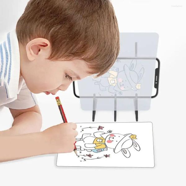 Favor de fiesta Niños LED Proyección Dibujo Copia Tablero Proyector Pintura Trazado Bosquejo Reflexión especular Atenuación Soporte Soporte Niño