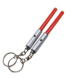 Party Favor Led-zaklamp Stick-sleutelhanger Mini-zaklamp Aluminium sleutelhangers Sleutelhanger Duurzaam Glow Pen Toverstaf Lightsaber Light 2000PCS