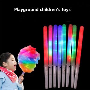 Party Gunst Led Light Up suikerspin Kegels kleurrijk gloeiende marshmallowsticks ondoordringbare kleurrijke marshmallow glow stick lt919