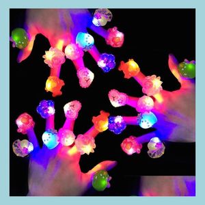 Party Gunst Led Light Up Rings Glow Party Gunsten flitsende kinderprijzen Box Toys Birthday Classroom Rewards Pasen Theme T HomeIndustry Dhuhr