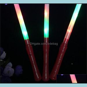 Party Gunst Led Light Up Toy Stick groot formaat vrolijk kerstfeest Flash Snowman Santa Claus fluorescerende sticks 2 9ky J1 Drop Deliv Dh62T