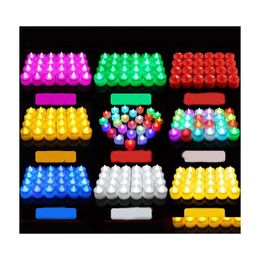 Party Gunst Led Tea Lights Candles 7 Color Changing Flameless Tealight Candle Long Dasting Battery bediende nep -decoratie voor Wedd OTLTQ