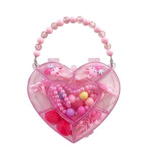 Party Favor Little Girl Sieraden Set Kralen Ketting Hairclip Ring Met Clear Heart Opbergdoos Kids Pretend Play Dress Up Gift Drop Dhvry