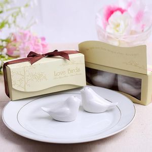 Fête favorable Love Bird Salt Wedding Favors Souvenirs Pepper Shaker Decoration for Invité Event Kitchen Supplies