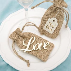 Party Favor Love Bottle Opener In Burlap Bag Wedding Gunsten Geschenken Verjaardag Giveaways Bridal Shower Ideas LX8650