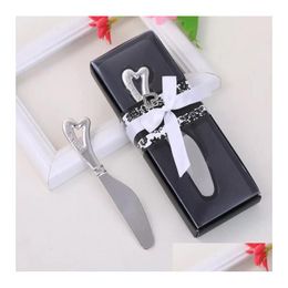 Party Favor Amour Chrome Spreader avec poignée en forme de coeurAdd 100pcs / lot Faveurs de mariage Cadeaux Sn9 Drop Livraison Home Garden Festive Par Dhdh1