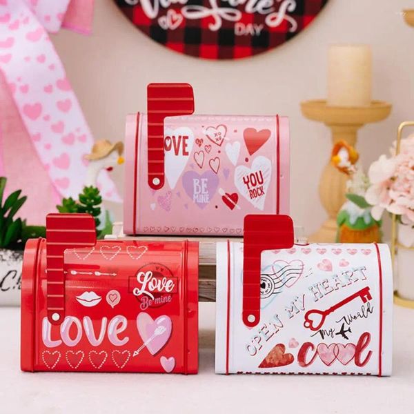 Party Favor Love Boîte à mouches à lettres imprimé pour les biscuits au chocolat Candy Gift enveloppe romantique Cadeaux de décoration de maison de la Saint-Valentin
