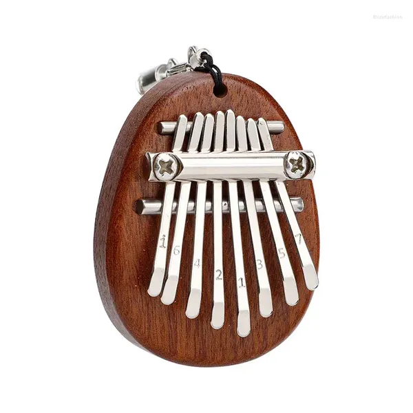 Favor de fiesta Ly Mini Kalimba Piano de pulgar de madera 8 tonos Gecko Keys Caoba Instrumento musical para principiantes