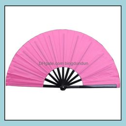 Feest gunst vechtsporten Chinees traditionele pure kleur tai chi kung fu fans plastic vouwen fan 33cm ventilator frame paf11117 drop leveren ot3cb