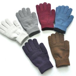 Party Favor Winterhandschoenen voor heren en dames, gebreide wollen handschoenen voor de winter, verdikte pluche fietsenhandschoenen LT673