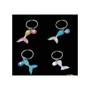 Party Favor Mermaid Paillettes Porte-clés Mode Moderne Longe En Acier Inoxydable Accessoires Cadeaux Pour Les 4 Couleurs Yhm63 Drop Livraison Ho Dhvt0