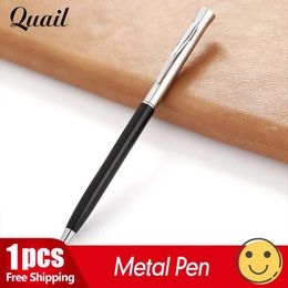 Party Favor Metal Ballpoint Pen for School Office Commercial Portable Rotating Ball El Business Rainless Steel Writing Tool