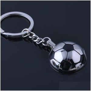 Party Favor Metal Sports Soccer Football Mens Nieuwheid Trinket Keychain Keyrings Alloy Key Chain Car Ring Grappige geschenken ZA5862 Drop Del Dh86Q