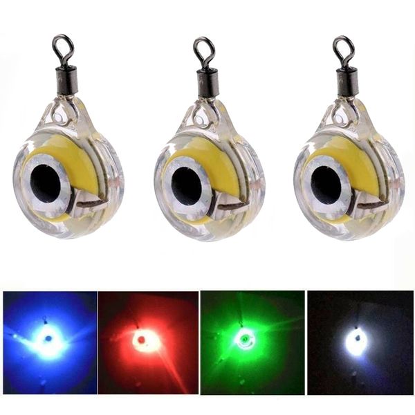 Party Favor Mini Leurre De Pêche Lumière LED Goutte Profonde Sous-Marine Forme Des Yeux Pêche Calmar Pêche Appât Lumineux Leurre pour Attirer Les Poissons en gros