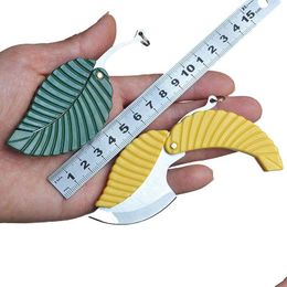 Party Favor Mini Feuille Couteau Pliant Porte-clés Pendentif Portable En Plein Air Cam Couteaux De Poche Outil De Survie 2 Couleurs Drop Livraison Accueil Ga Dhrpw