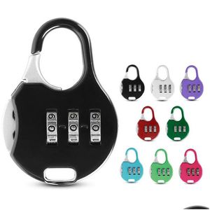 Party Favor Mini Padlock voor Backpack Suitcase Stationery Wachtwoord Lock Student Kinderen Outdoor Travel Gym Locker Security Metal Dr Dhok0