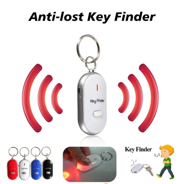 Favor de fiesta Mini Silbato Anti-Pérdida Alarma Monedero Pet Tracker Smart Flashing Beeping Localizador remoto Llavero Tracer Key Finder LED