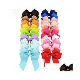 Party Favor Mix Kleuren Strik Hoge kwaliteit Solid Grosgrain Linten Cheer Bow Met Alligator Haarclip Boutique Kinderaccessoires Hai Dhiga