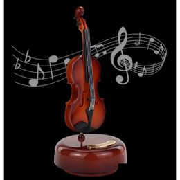 Party Favor Boîte de guitare pour violon rotatif musical - Artware créatif miniature pour les faveurs de Noël Collectionneurs d'instruments Drop Delivery Dhohf