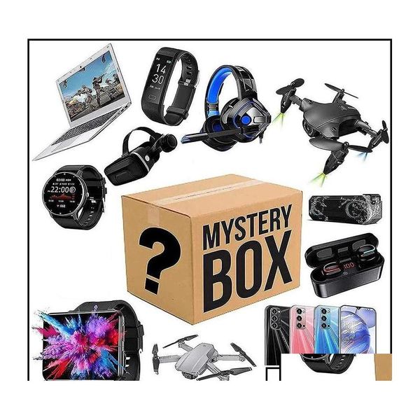 Party Favor Mystery Box Boîtes électroniques Anniversaire aléatoire Surprise Faveurs Chanceux pour Adts Cadeau Drones Montre Intelligente Otvpy Drop Livrer Dh1Tc Meilleure qualité
