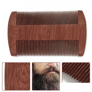 Party Favor Bois de santal naturel Brosse à barbe double face Bois portable Peigne à dents proches Peignes à cheveux domestiques 3 couleurs Drop Delivery H Dhinh