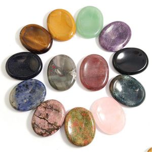 Party Favor Natuursteen Duim Kristal Mas Energie Yoga Healing Gem Craft Gift 45X35Mm Drop Delivery Home Garden Feestelijke Supp Dhgarden Dh1B7