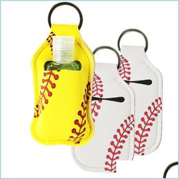 Party Favor Neopreen Er Honkbal Softbal Sleutelhangers Chapstick Party Houders Voor Hand Sanitizer Fles Gel Houder Mouw Sleutelhanger Ri Dhdjx