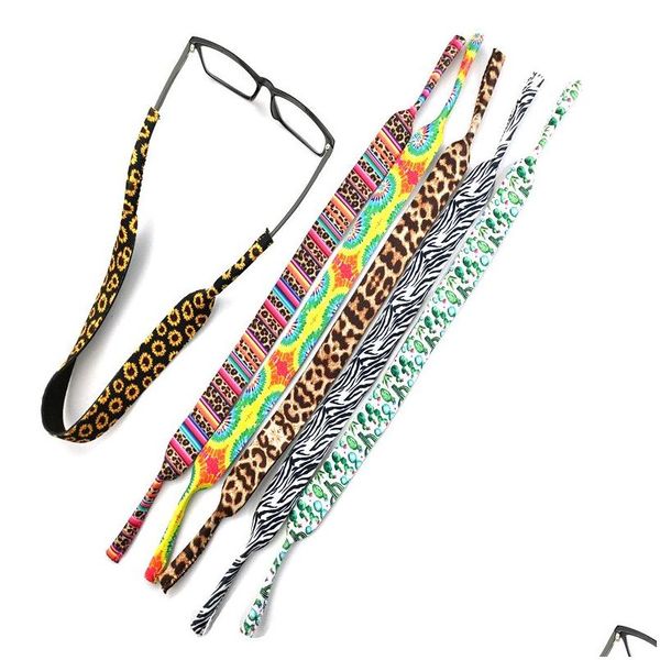 Party Favor Lunettes en néoprène Corde Impression unilatérale Natation en plein air Ski Sports Lanyard Drop Delivery Home Garden Fournitures de fête Dh1Ns