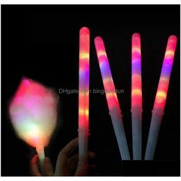 Favor de la fiesta Nuevo 28x1.75 cm Colorf LED Light Stick Flash Glow Algody Candy Flashing Cono para conciertos vocales Fiestas nocturnas Drop entrega DHNUA