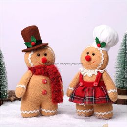 Party Favor Nouvelle décoration de Noël Poupée d'homme en pain d'épice Ornements européens et américains 1103 Drop Delivery Dhufy