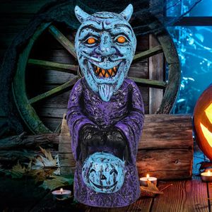 Favor de fiesta Nuevo Halloween Horror Gnome Cráneo Calabaza Smiley Ornamento Ceremonia de medianoche Adornos de resina 912