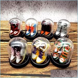 Feest gunst nieuw feest gunst mini -schoenen display fles schoen schimmel decoratie stukken 3d stereoscopische sneakers lijm speelgoed handgemaakte huis dhnwj