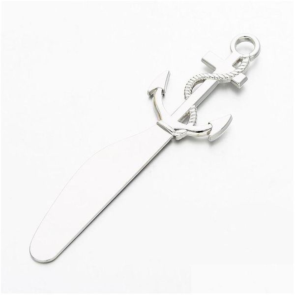 Party Favor Ocean Pizza Knife Animal Seahorse Anchor Heart Shaped Metal Butter Knives Creative Souvenirs 3 8Lt E1 Drop Deliv Dh4V5