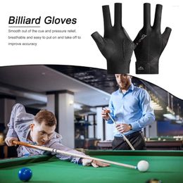 Party Gunst Open Finger Billiard Handschoenen Antiskid polyester Snooker Biljart Verstelbare sticker Smooth Soft Soft Herbruikbare amateur -training