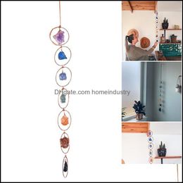 Party Gunst Party Gunst Crystal 7 Chakra edelsteen muurdecor Irregar Hanging Ornament Office Home Drop levering 2021 Gar HomeIndustry DHFFC