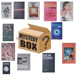 Partation Favor Decoration Livre Lucky Box One Random Mystery Blind Boxes Gift for Vacation Style Fake Books Table Table Couleur Dhcyc