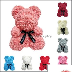 Party Favor Party Favor Event Supplies Feestelijke Home Garden 25 CM Rose Bear Simation Flower Creative Gift Soap Teddy Birthday Hug T8G DHTP0