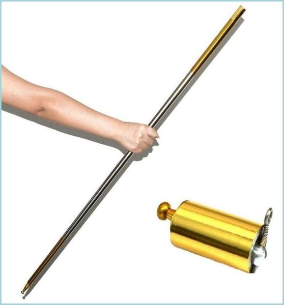 PARTIVE PARTINE FORVANT POCKETSTAFF INTACKELLEST PORTABLE ARTS MÉTALES MÉTAL PERSONNEL 110/150 CM MAGIC WAND MAGICIAN PROFESSIONNELLE DHBUO2581627