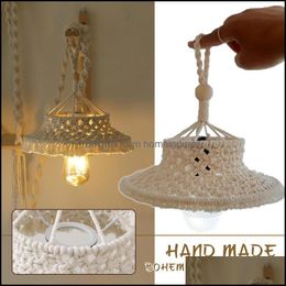 Party Favor Party Favor Rame Abat-Jour Suspendu Pendentif Lumière Er Moderne Bureau Chambre Salon Pépinière Dortoir Bohème Homeindustry Dhxog