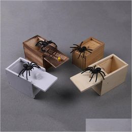 Partij gunst Partij gunst Schokkend Eng Spullen Schrikdoos Halloween Decoratie Onschadelijk Houten Verrassingsspeelgoed April-Fools Day Gift 1 Dh9Qs