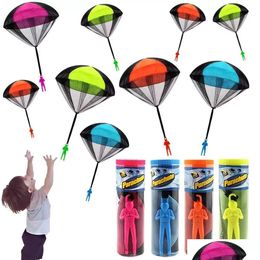 Party Favor Party Hand Gooien Mini Soldier Camouflag Parachute voor kinderen Outdoor Toys Flying Sport Drop Delivery 2022 Home Garden F DHJWY