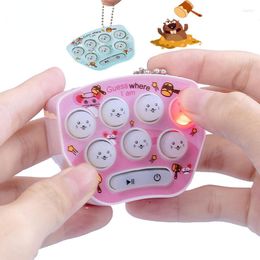 Party Gunst Pocket Mini Whack-a-mole Game Console Volwassen Kinderen Ouder-kind Interactieve Vrije Tijd Puzzel Leuke Cartoon Speelgoed Met Sleutelhanger