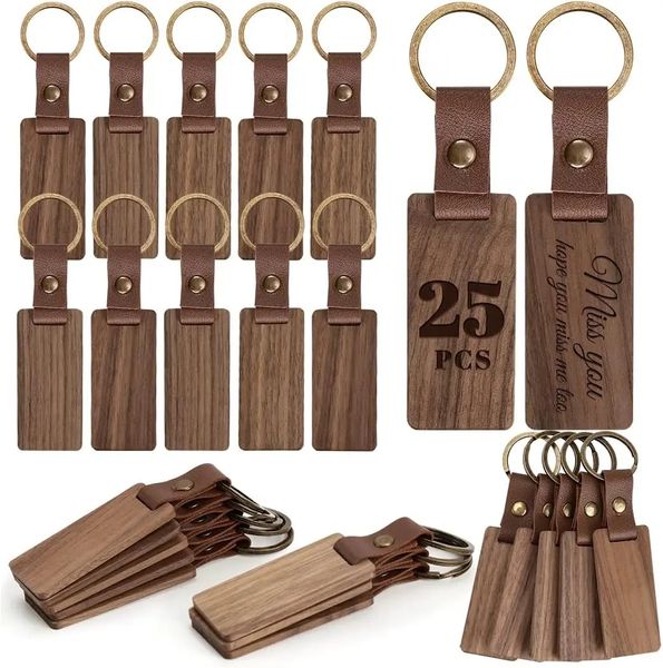 Porte-clés en bois populaire en noyer noir, porte-clés vertical en hêtre avec gravure